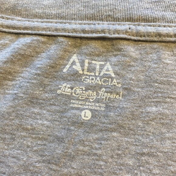 Michigan State Gray V-Neck Tee Shirt Women's Large Alta Gracia - Picture 3 of 5